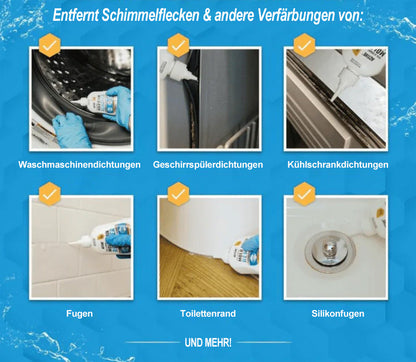 ✨ Magic Schimmel-Entferner Gel🧼– Beseitigt Schwarzschimmel & Stockflecken auf Silikonfugen, Fliesen & Duschen (Ohne Schrubben)