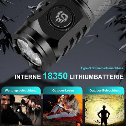 🔦✨ Three-Eyed Monster Mini Taschenlampe – Ultrastark, kompakt & wiederaufladbar