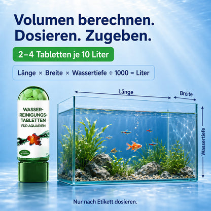 🌿Leistungsstarke Wasserreinigungstablette für Aquarien