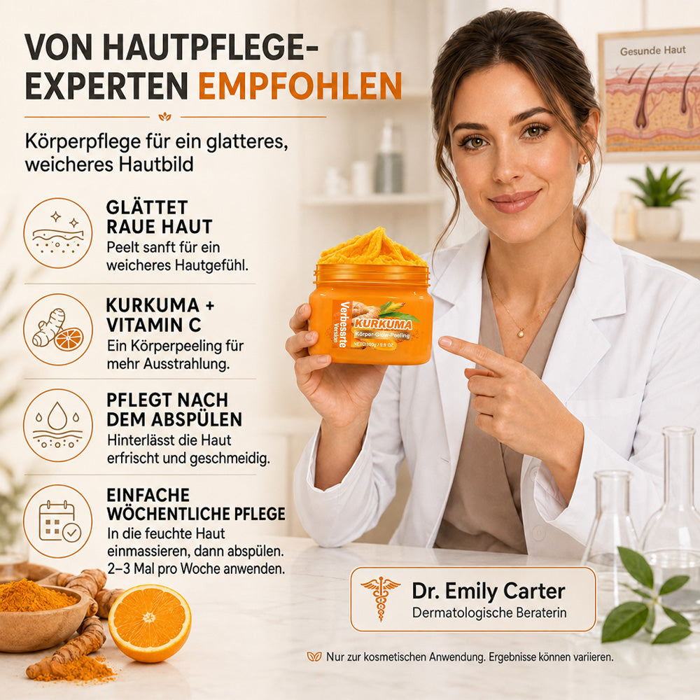 ✨ Drefryna® Kurkuma-Körperpeeling für strahlende Haut