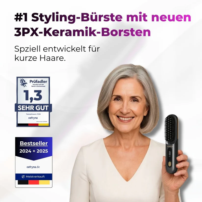 ✨🪮 Die erste intelligente Stylingbürste für kurzes Haar – präzise, sicher & mühelos