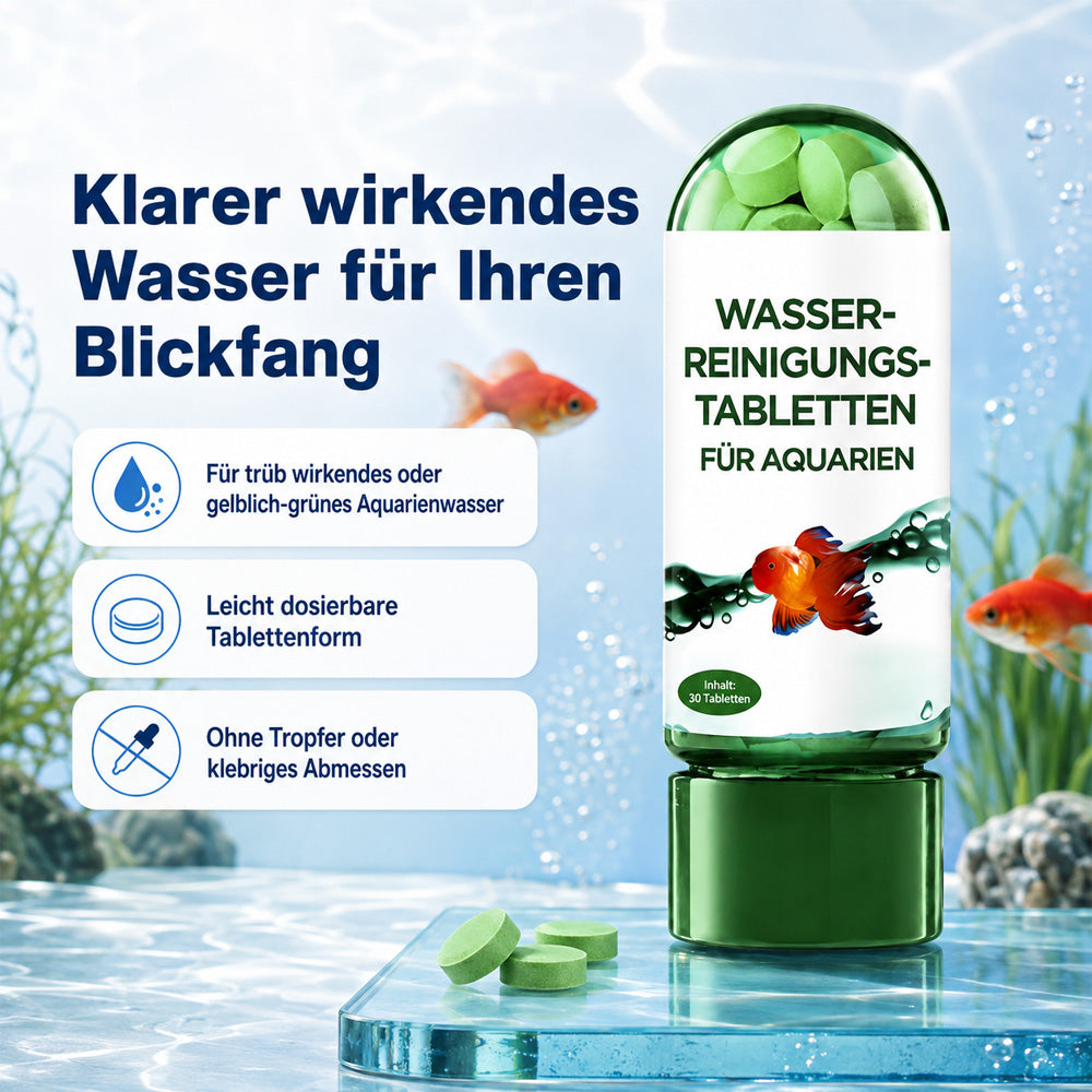 🌿Leistungsstarke Wasserreinigungstablette für Aquarien