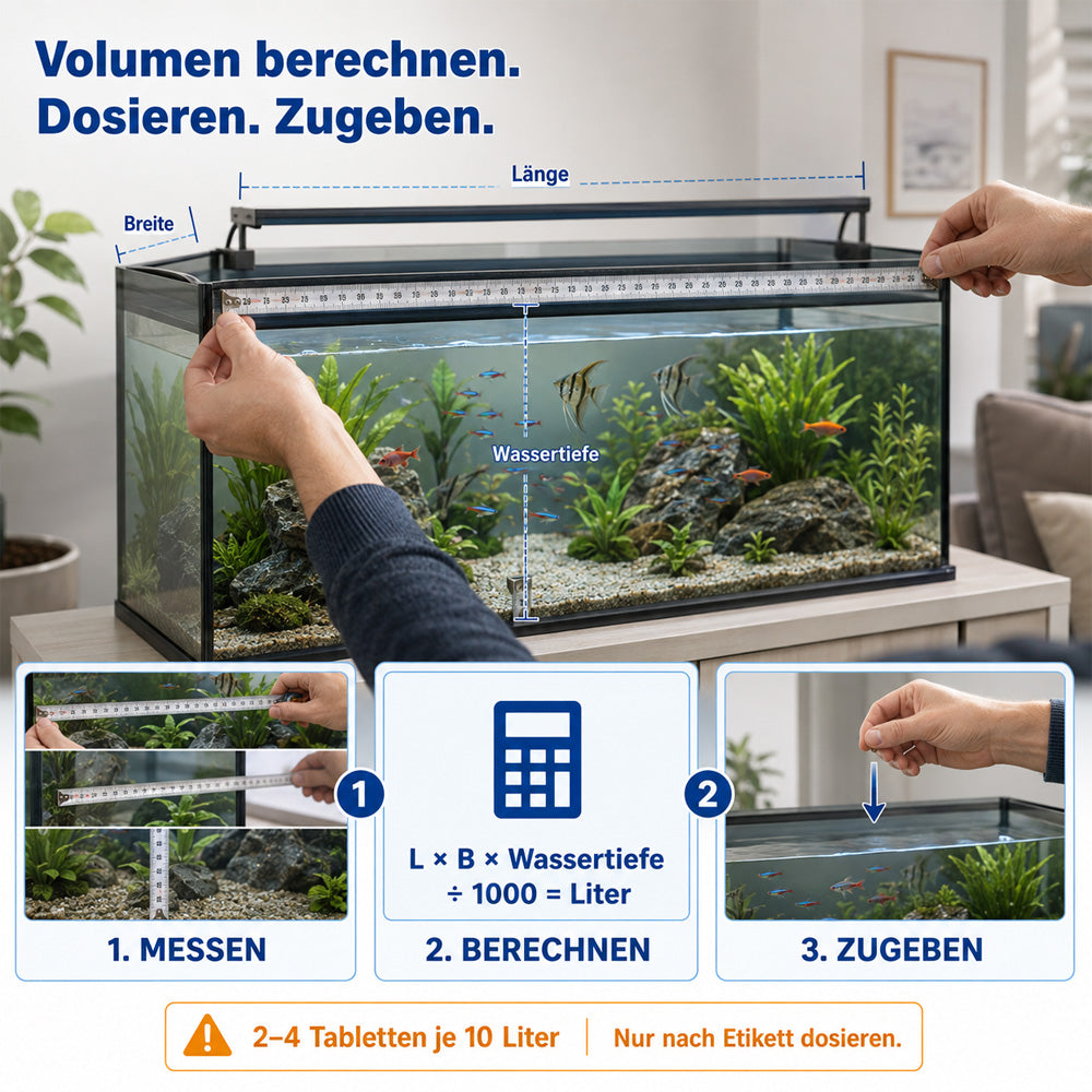 🌿Leistungsstarke Wasserreinigungstablette für Aquarien