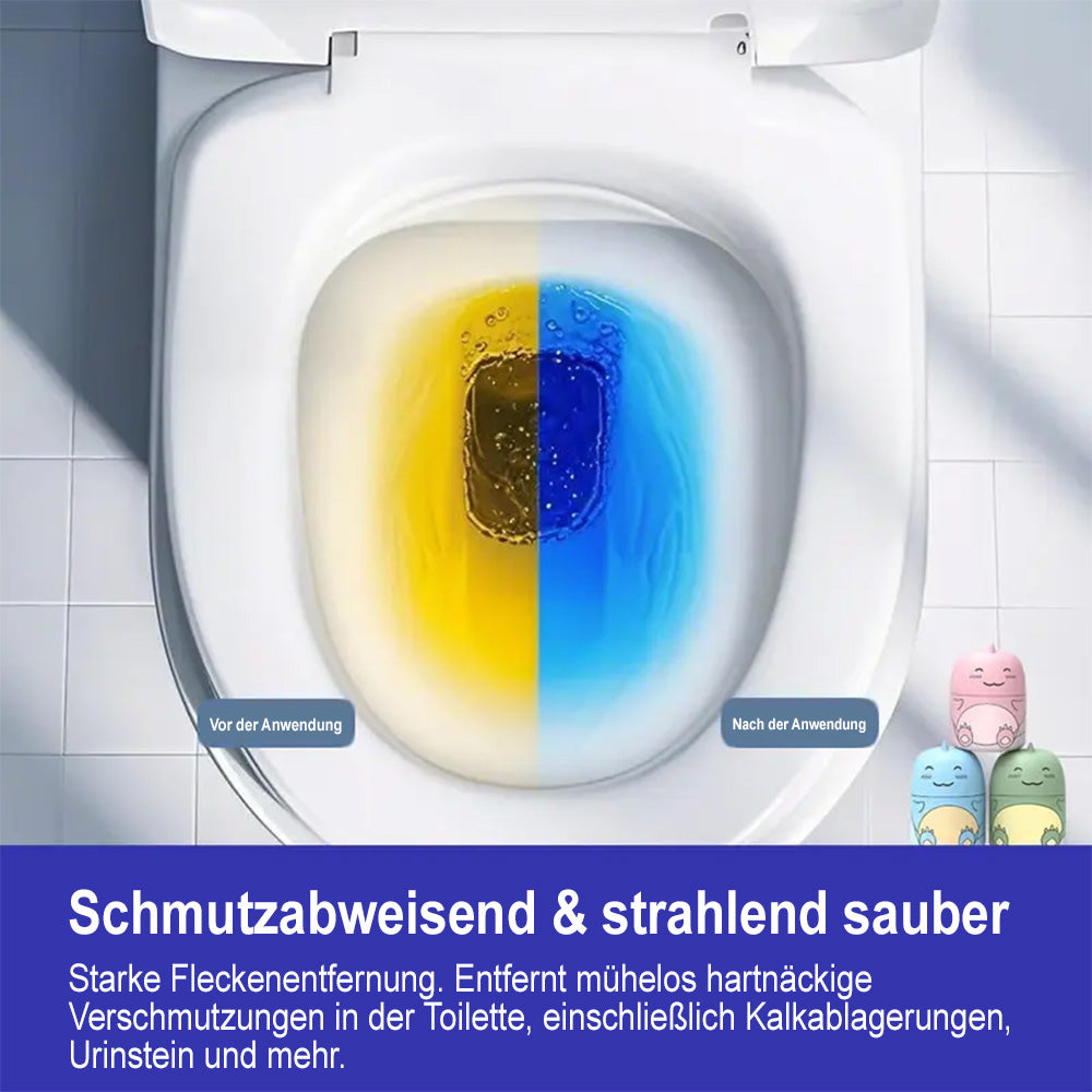 🫧Automatischer WC-Reiniger im süßen Dino-Design – Langzeit Toilettenreiniger für den Spülkasten (Hält bis zu 9 Monate), WC-Duft gegen Kalk & Gerüche (Ozean/Jasmin/Pfirsich)