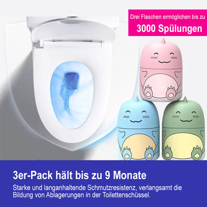 🫧Automatischer WC-Reiniger im süßen Dino-Design – Langzeit Toilettenreiniger für den Spülkasten (Hält bis zu 9 Monate), WC-Duft gegen Kalk & Gerüche (Ozean/Jasmin/Pfirsich)