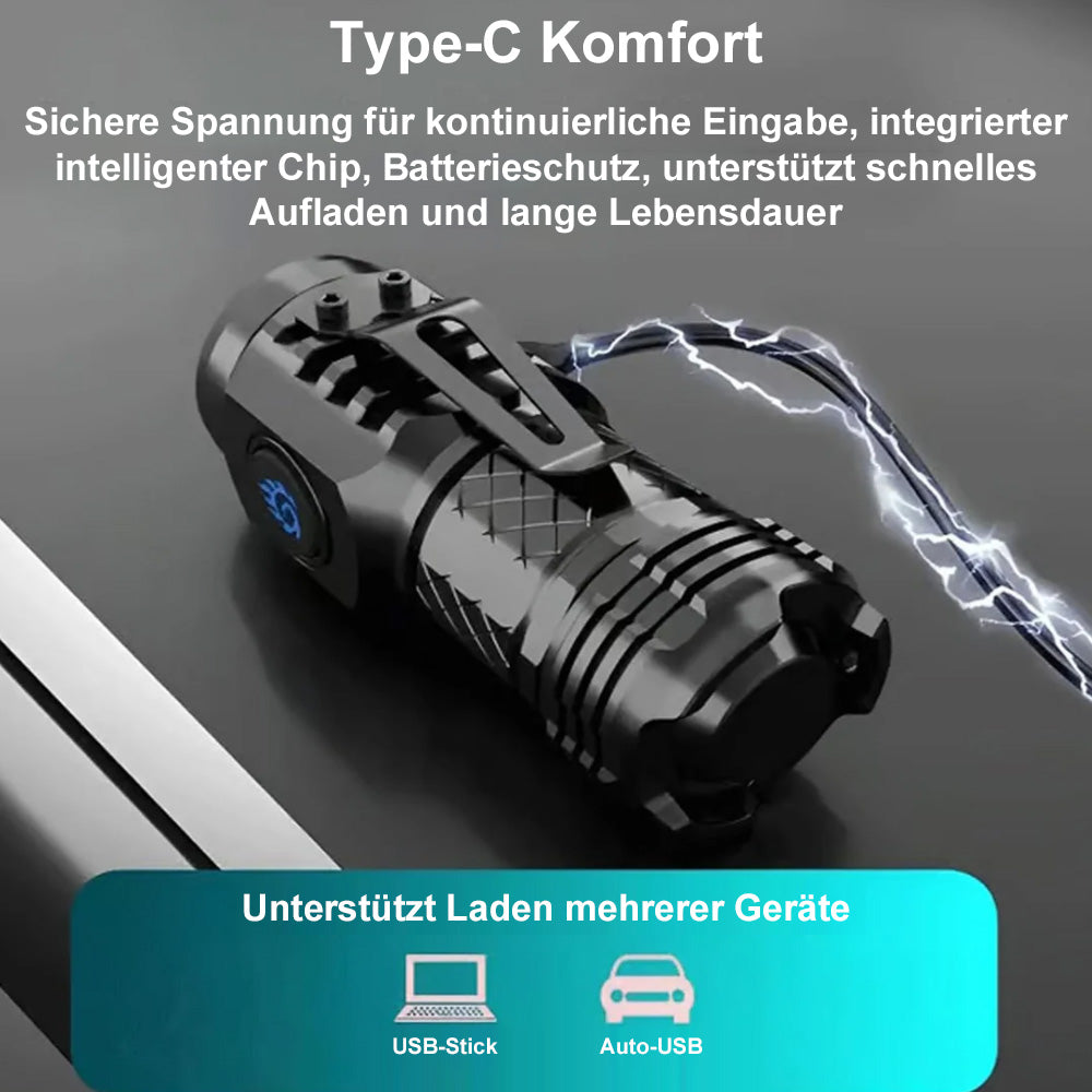🔦✨ Three-Eyed Monster Mini Taschenlampe – Ultrastark, kompakt & wiederaufladbar