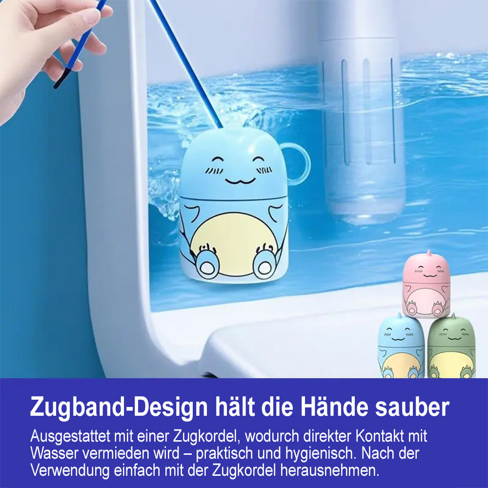 🫧Automatischer WC-Reiniger im süßen Dino-Design – Langzeit Toilettenreiniger für den Spülkasten (Hält bis zu 9 Monate), WC-Duft gegen Kalk & Gerüche (Ozean/Jasmin/Pfirsich)