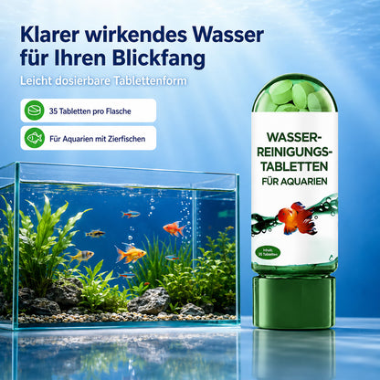 🌿Leistungsstarke Wasserreinigungstablette für Aquarien