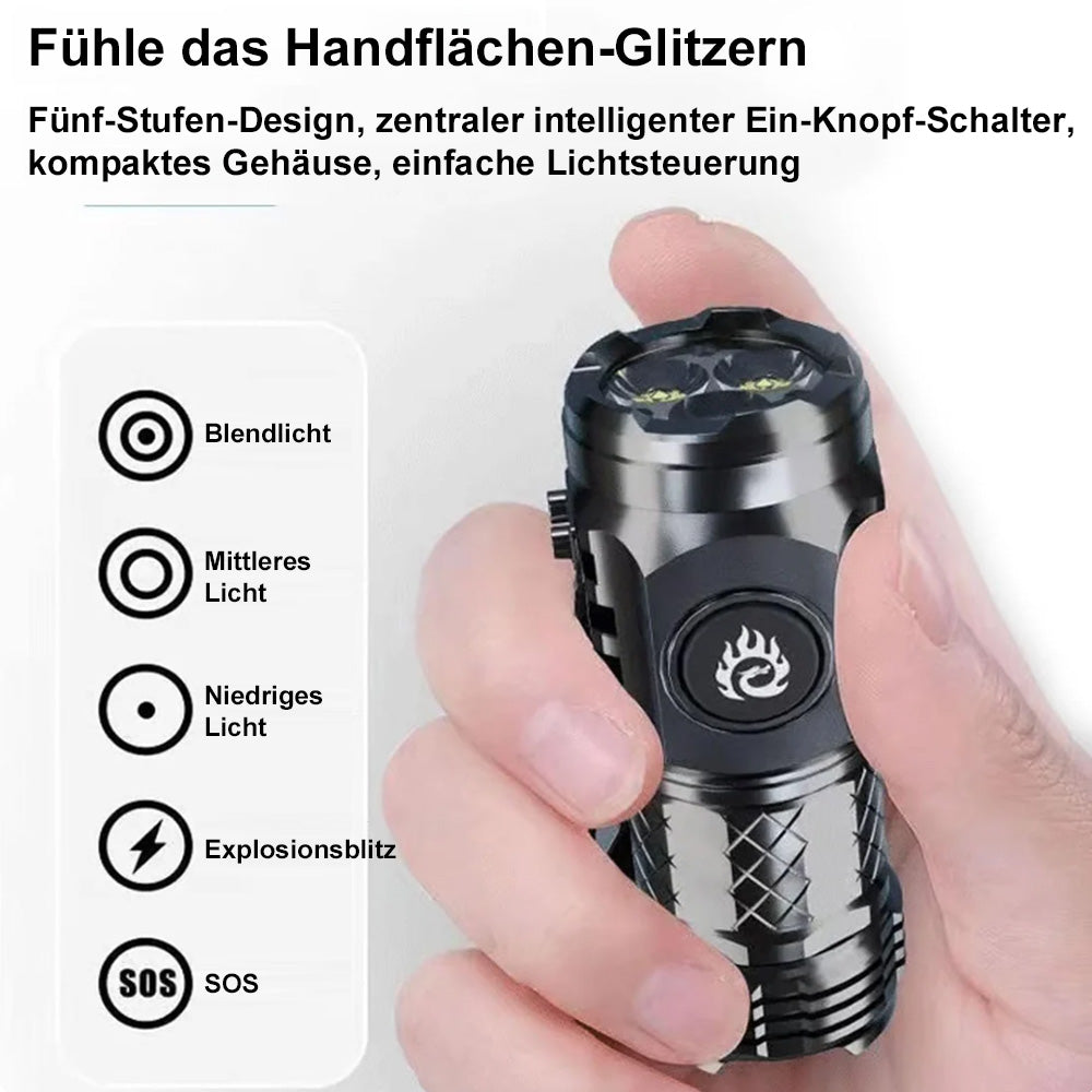 🔦✨ Three-Eyed Monster Mini Taschenlampe – Ultrastark, kompakt & wiederaufladbar